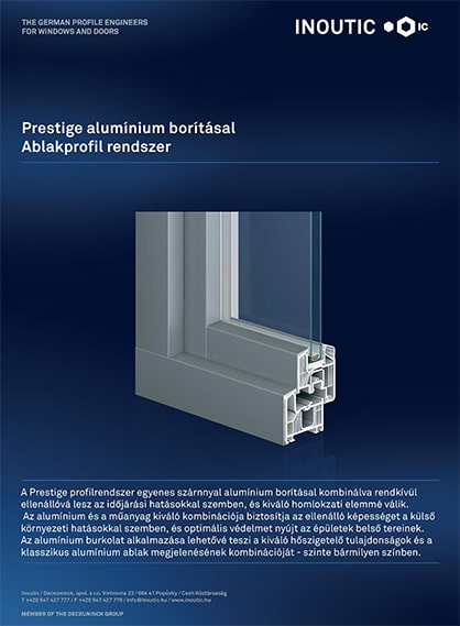 Prestige alumínium borításal - szórólap